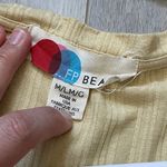 Free People  Top ribbed crop womens Yellow (medium) casual oversized Photo 1