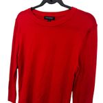 Banana Republic  Red Sweater Extra Fine Merino Crew Neck Petite Medium Holiday Photo 1