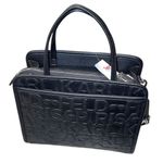 Karl Lagerfeld  Womens Embossed‎ Logo Maybelle Satchel Crossbody Black Medium NWT Photo 1