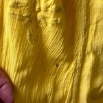 ZARA Trafaluc Collection yellow embroidered openwork mini dress Photo 6