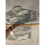 Aerie Sweatshirt Womens Medium Sunday Soft 1/4 Zip Green Gray Camo Camouflage Photo 4