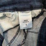 EXPRESS Super High Rise Paper Waist Bag Shortie, Dark Wash, Sz 4 Photo 9