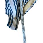 Pink Chicken Women’s Katniss Column Striped Ruffle Swimsuit One Piece Small Blue Photo 8