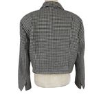 ZARA Cropped Houndstooth Boxy Fit Blazer Double Breasted Size Large Blogger Fave Photo 8