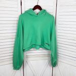 Savage X Fenty Essential Fleece Scope Logo Cropped Hoodie Sweatshirt Green XL Photo 7