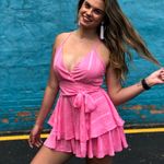 Pink Lily Romper Photo 1