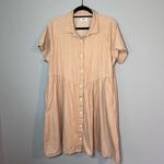 Pact Organic Cotton Chambray Collared Shirt Dress Daffodil XL Photo 1