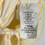 Windsor Yellow Striped Cinched Sleeveless V-Neck Top L Coconut Girl Photo 1