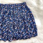 Forever 21 Blue Floral Flowy Skirt Photo 1