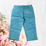 Gloria Vanderbilt  Cropped Jeans Capri Turquoise Sz 12 Photo 6