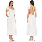 Free People  Feeling Bonita Midi Dress Ivory Tie Back White NWT Size Large Photo 11