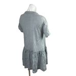 Pull & Bear  Gray Jersey Cotton Oversized Short Sleeve Mini Ruffle T-Shirt Dress XS Photo 2