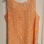Faded Glory  Vibrant Orange and White Blouse Photo 0