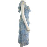Amanda Uprichard Blue Floral Midi Dress Size S Photo 1