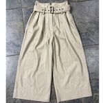 New! Eudon Choi Paperbag Wide‎ Leg Vegan Leather Pants sz 2 Tan Photo 5
