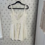 GIOVANNI BEDIN Godet Flared Cotton Mini Dress In White Size 6 Photo 10