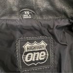 Highway One Vintage genuine leather cropped motorcycle jacket Y2K Black Size XS Photo 10