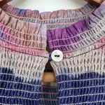 Chufy Northern Lights Kaia Navy Watercolor Top size Small Ruffle Tie Dye Stripes Blue Photo 5