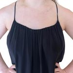L'Agence L’Agence Silk Ruffled Plunging V Open Back Sleeveless Tank Dress Black Size 8 Photo 2