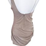 ALIX NYC Emmons Mini Dress Women’s Size Medium Blush Metallic Ruched Jersey Pink Photo 5