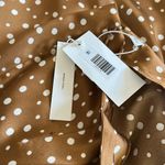 Vince NWT Polka Dot Draped Charmeuse Skirt (Plus Size) 1X, HONEY Photo 9