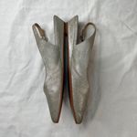 Seychelles Womens metallic silver pointed toe Slingback Flats Size 10 Photo 9