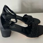 AGL Crochet Sandals Black Size 10 Photo 3