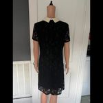 Betsey Johnson  Black Lace Dress with Pearl Collar size 12 Photo 4