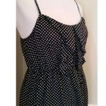 Modcloth Fun2Fun Black with White Polka Dots Ruffle Racerback Summer Sundress Size M Photo 2