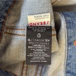 J Brand EUC Bowie Jacket Two Toned Coated Sleeve Denim Blue Black Small Photo 8