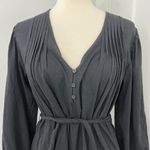 J.Crew New Point Sur Small Black Pleated Tie-Waist Top Photo 2
