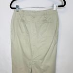 Gap Cotton Midi Skirt Khaki Sand Twill Sz 2 100% Cotton Photo 3