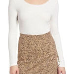 Socialite Bodysuit Lace Trim Womens Long Sleeve Ribbed Ivory White Size XL NWT Photo 0