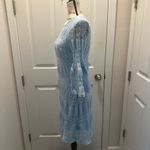 New York & Company Light Blue Long Sleeve Dress Photo 2