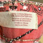 No Boundaries Low Rise Red Paisley Shorts Lace Hem Photo 9