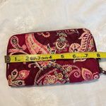Vera Bradley  Paisley Print Quilted Wallet Maroon Burgundy 8 x 5” Zip closure Photo 4