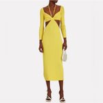 Cult Gaia Enzo Strappy Cutout Knit Maxi Dress Size Large Ribbed Yellow Photo 15