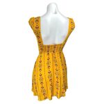 Urban Outfitters Womens Yellow Floral Short Cap Sleeve Mini Fit & Flare Dress XS Photo 1