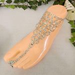 Silver Crystal Hand Chain Bracelet / Anklet Photo 3