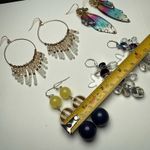 Dangle Drop Pierced Earrings Lot Of 4 Variety Mostly Bead / Beaded Photo 7