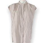 Lucky Brand  Top Cotton Stripe Oversized Shirt Size L Photo 0