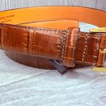 Brighton  Women Belt Genuine Embossed Calfskin on Saddled Leather Brown m14907 Photo 3