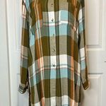 Cato  Plaid Button-Up Shirt Dress Photo 0