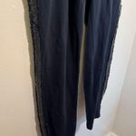 Navy Blue Sweatpants Sequin Side Stripes Size M Photo 4