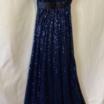 La Femme Navy Blue Sequin Gown Size 0 Prom Ball Gala QuinCeara Homecoming 103544 Photo 2