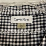 Calvin Klein  WOMENS BLACK WHITE GINGHAM TIE FRONT DRESS 8 Photo 2