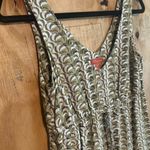 Tommy Bahama Relax Green Geometric Print Button Rayon Tank Top Sz S Photo 2