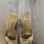 Stuart Weitzman  Cream Croc Slide‎ Kitten Heels  size 36 Photo 4