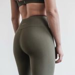 Nobull  mid rise green olive heathered tight legging crop workout- Size Medium Photo 1