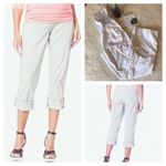 Motherhood Maternity  White Cargo Wide Leg Pants Photo 1